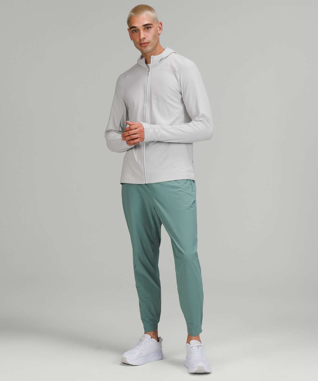 Lululemon Surge Warm Full Zip - Heathered Sea Salt