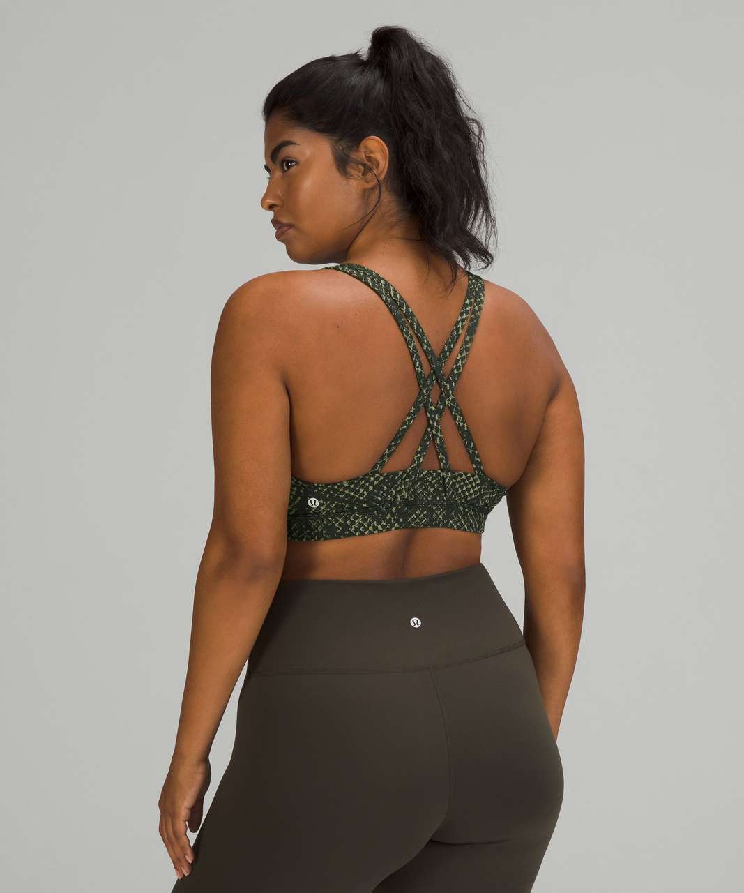 Lululemon Energy Bra *Medium Support, B–D Cups - Dark Olive - lulu