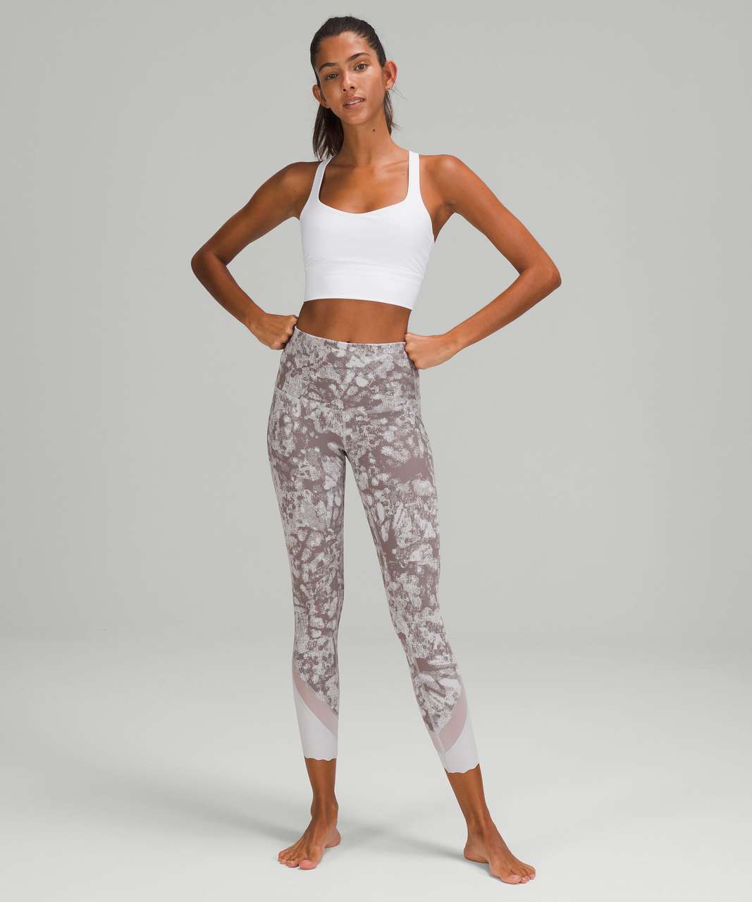 Lululemon Wunder Under High-Rise Crop 23 *Updated Scallop Full-On Luxtreme  - Incognito Camo Jacquard Alpine White Starlight - lulu fanatics