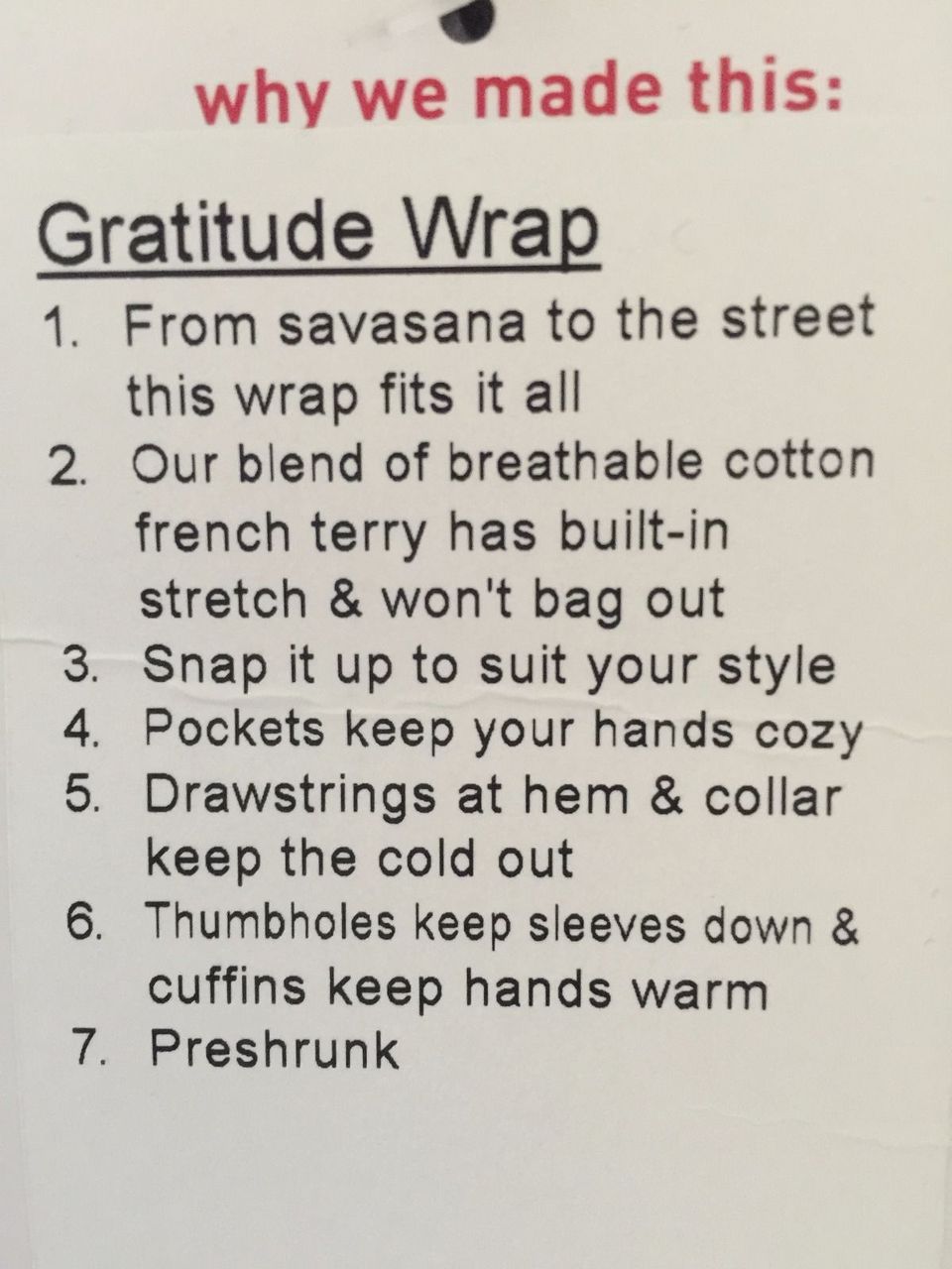 Lululemon Gratitude Wrap - Heathered Blurred Grey / Ghost