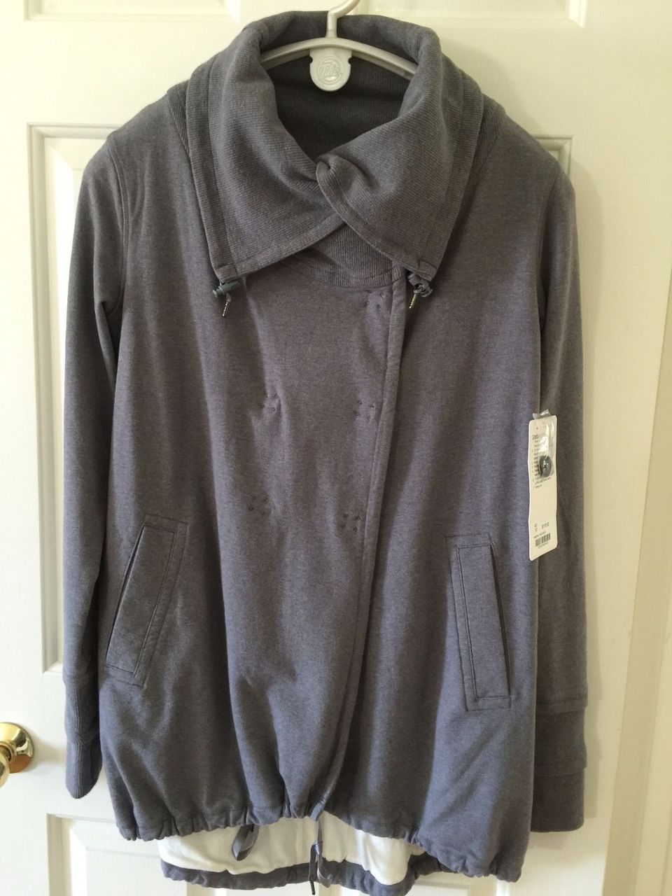 Lululemon Heathered Blue Gratitude Wrap Sweatshirt Jacket Women's Size 6