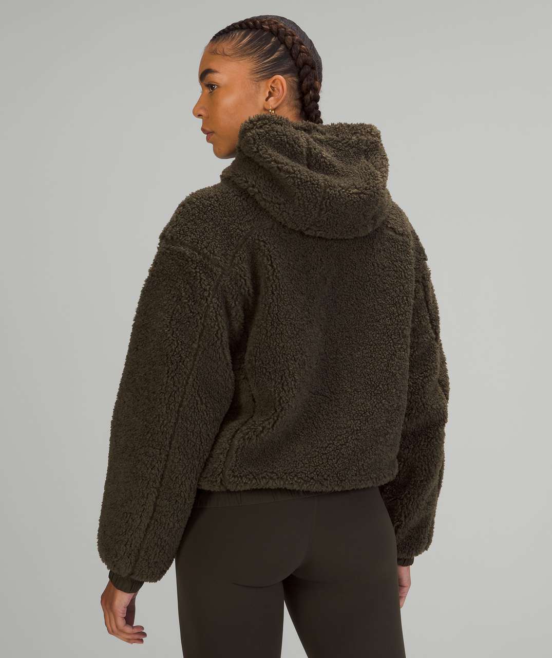 Lululemon Reversible Fleece Jacket - Dark Olive - lulu fanatics