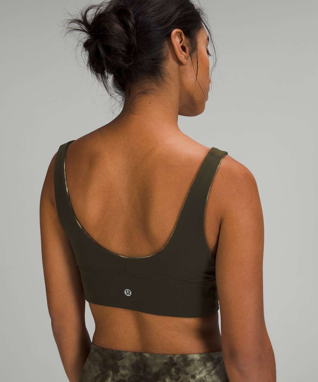 Lululemon Align Reversible Bra *Light Support, A/B Cup - Diamond Dye Light  Sage Medium Olive / Dark Olive - lulu fanatics