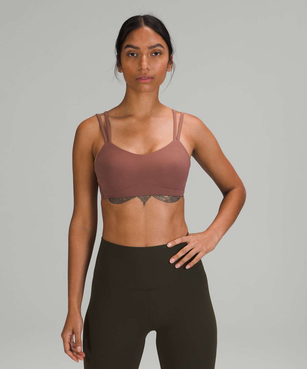 Lululemon sports bra!! Discontinued color- worn but - Depop