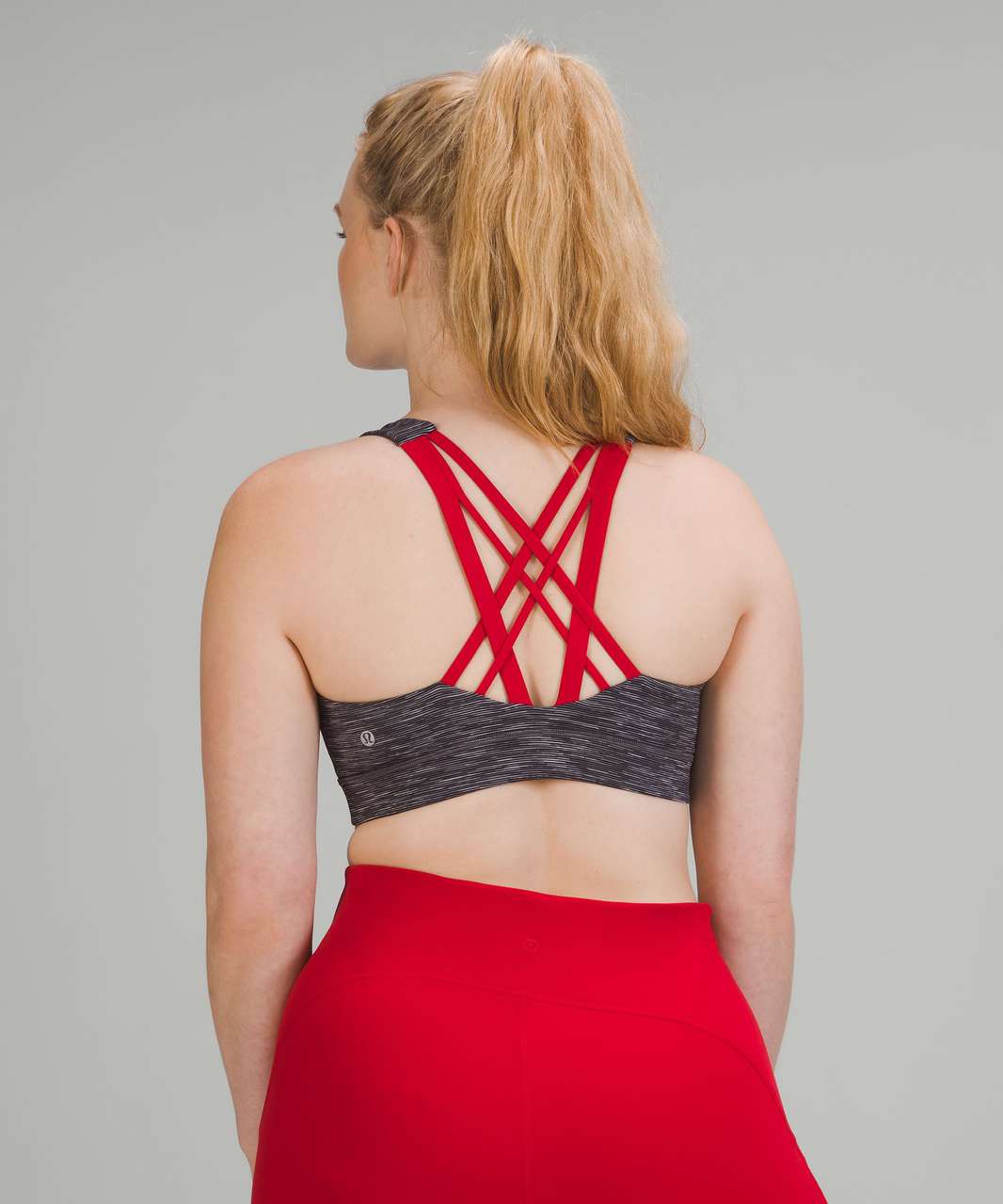 Lululemon Free to Be Elevated Bra *Light Support, DD/DDD(E) Cups - Wee Are From Space Dark Carbon Ice Grey / Dark Red