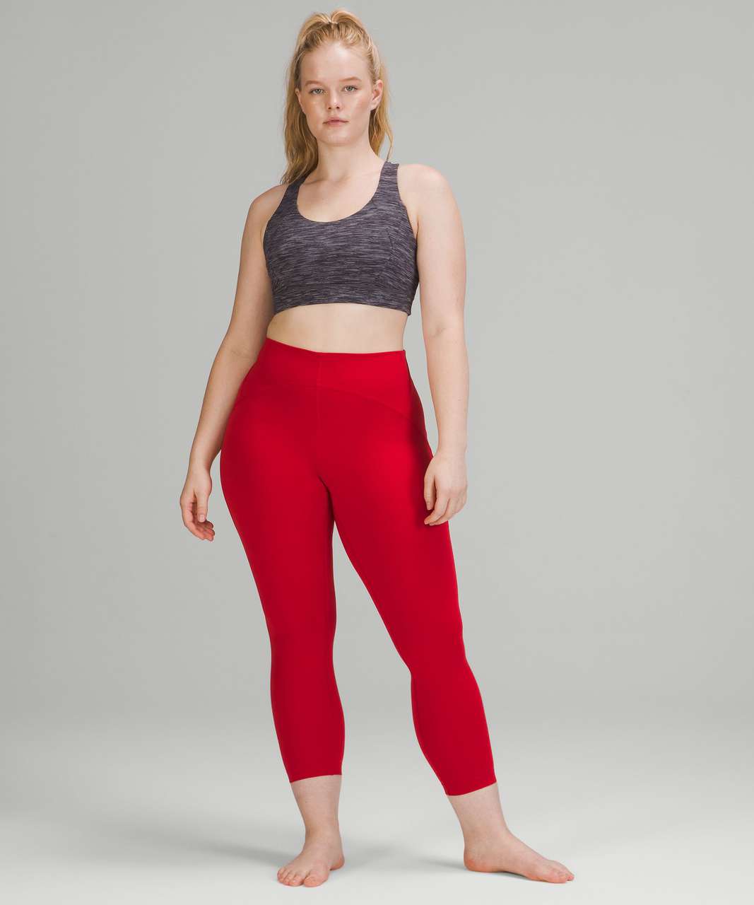 Lululemon Free to Be Elevated Bra *Light Support, DD/DDD(E) Cups - Wee Are From Space Dark Carbon Ice Grey / Dark Red