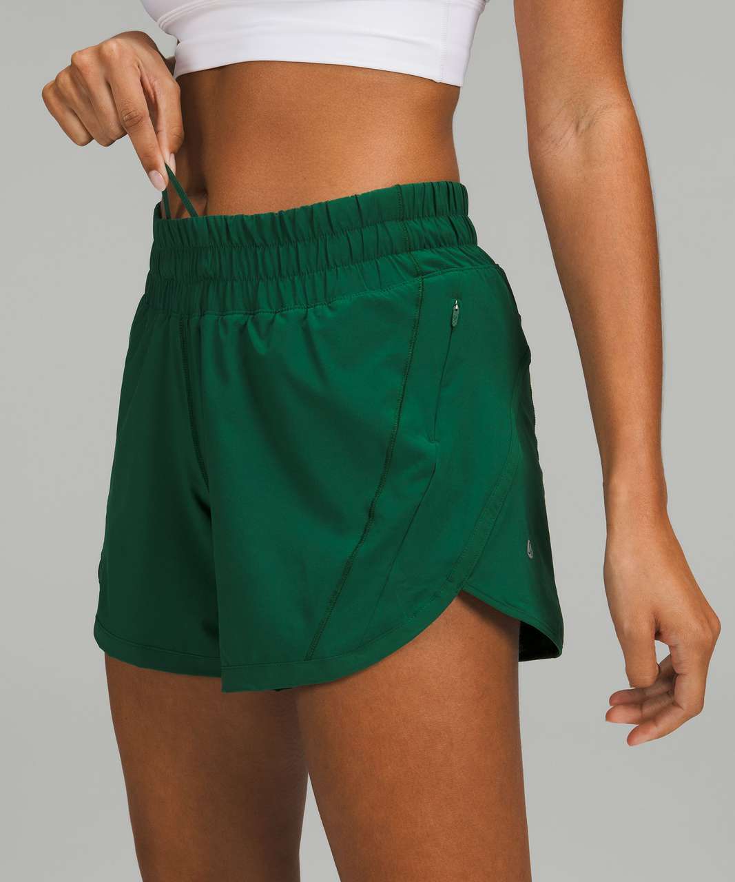 Lululemon Track That Mid-Rise Lined Short 5 - Everglade Green