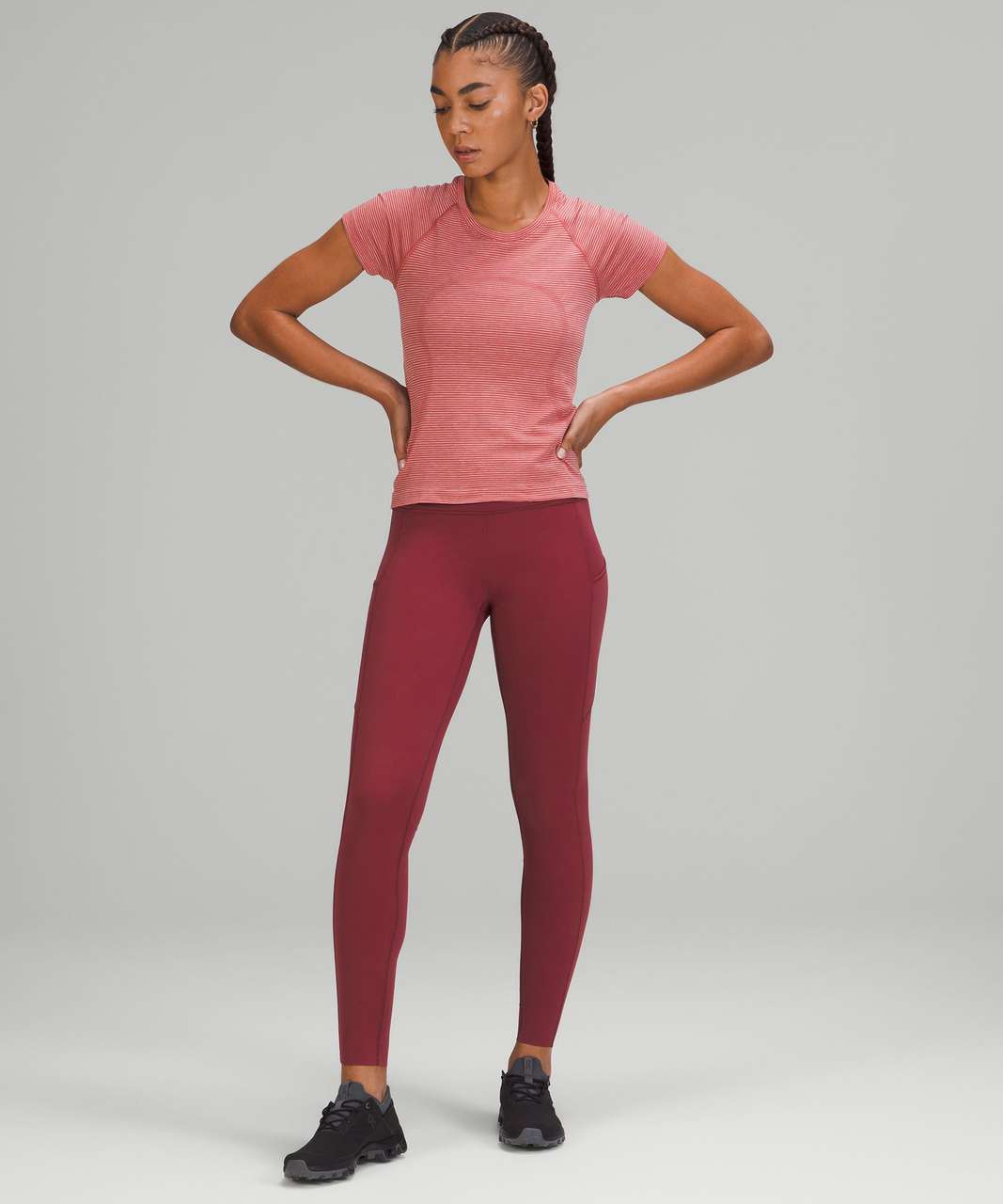 Lululemon Fast and Free High-Rise Tight 28" *Brushed Nulux - Mulled Wine