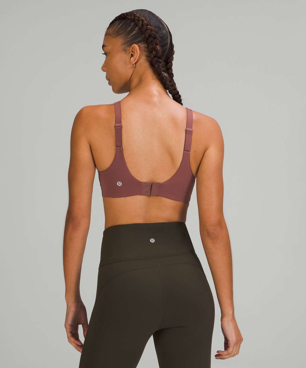 Lululemon In Alignment Straight Strap Bra *Light Support, A/B Cup -  Crescendo Speckle Rhino Grey Black - lulu fanatics