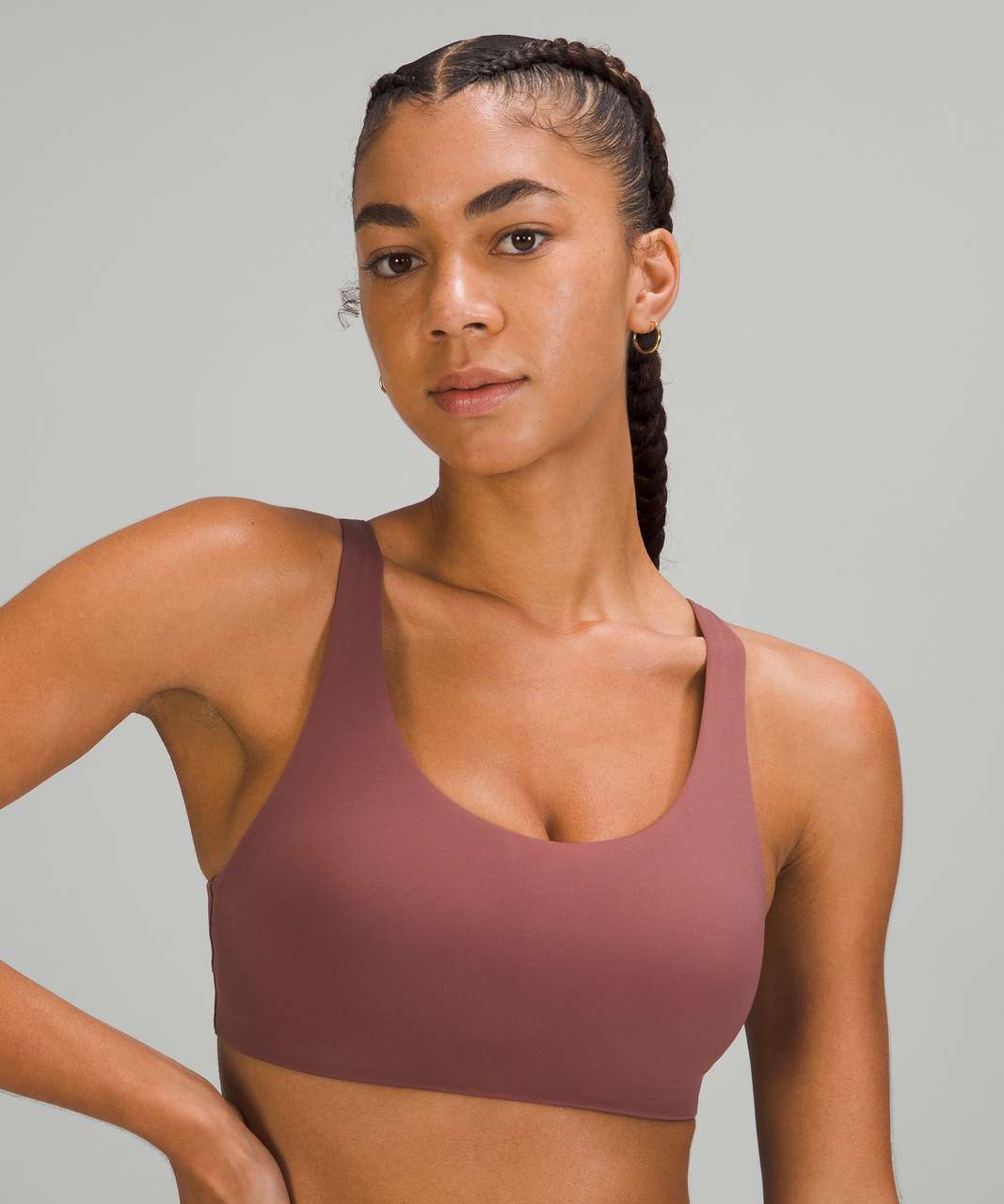 Lululemon BNWT In Alignment Straight Strap Bra - Smoky Topaz