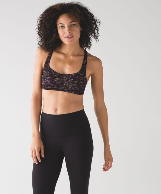 Lululemon Free To Be Bra - Formation Quicksand Black - lulu fanatics