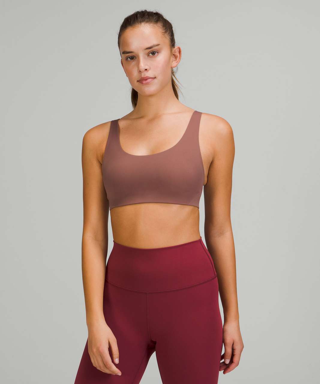 Lululemon In Alignment Straight Strap Bra *Light Support, A/B Cup -  Lavender Dew - lulu fanatics