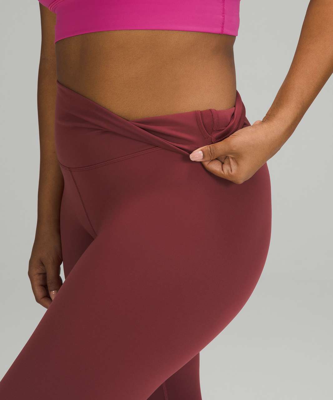 Lululemon Wunder Train High-Rise Crop 23" - Mulled Wine