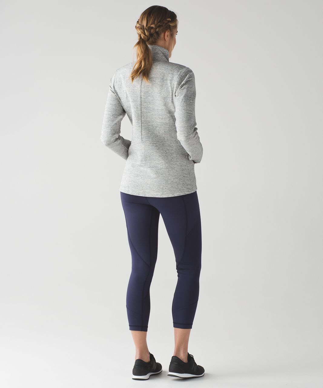 Lululemon New Form Coat - Heathered Space Dyed Medium Grey / Black