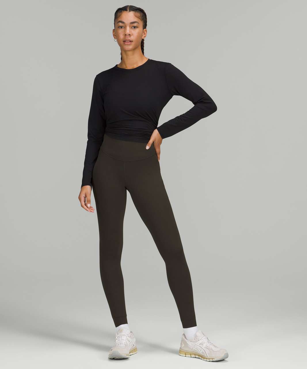 Lululemon Base Pace High-Rise Running Tight 31 - Dark Olive - lulu fanatics