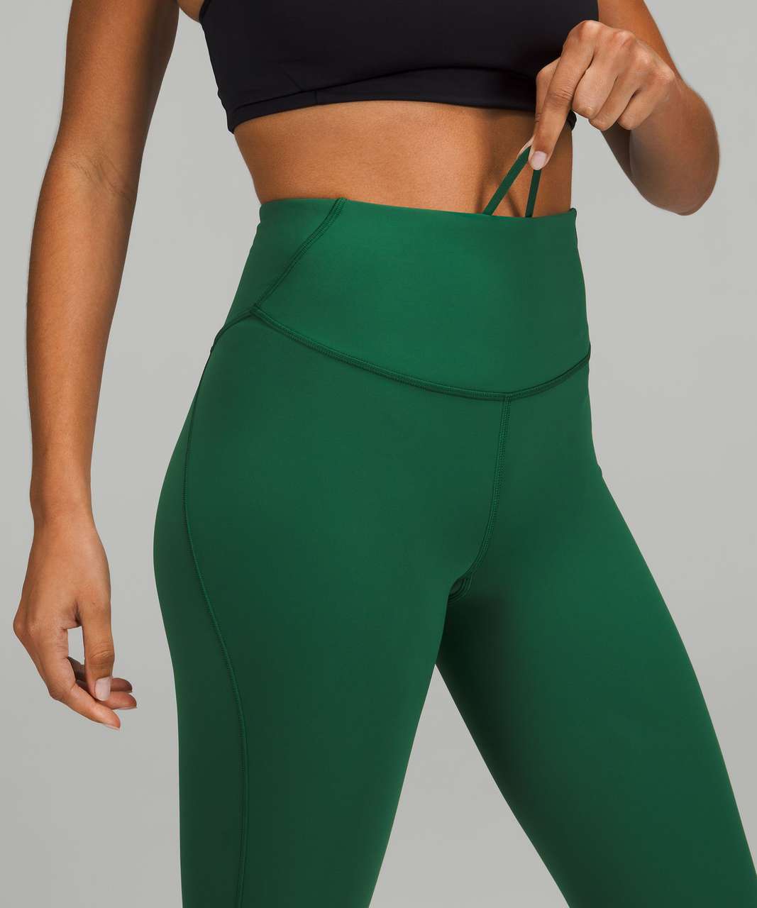 Lululemon Base Pace High-Rise Crop 23 - Everglade Green - lulu fanatics