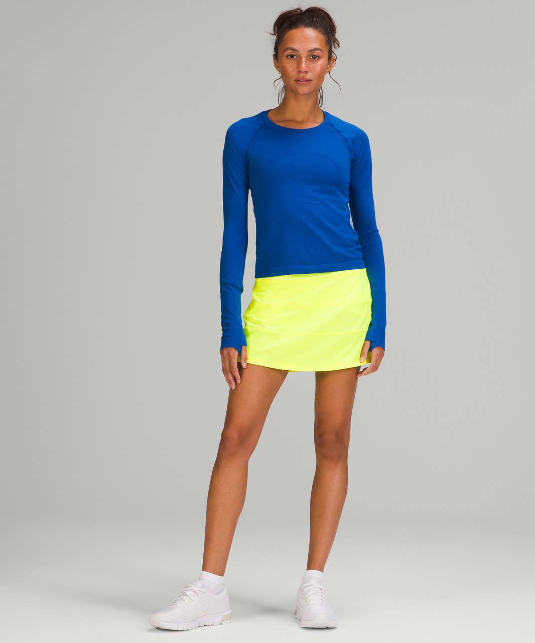Lululemon Pace Rival Mid-Rise Skirt - Highlight Yellow - lulu fanatics