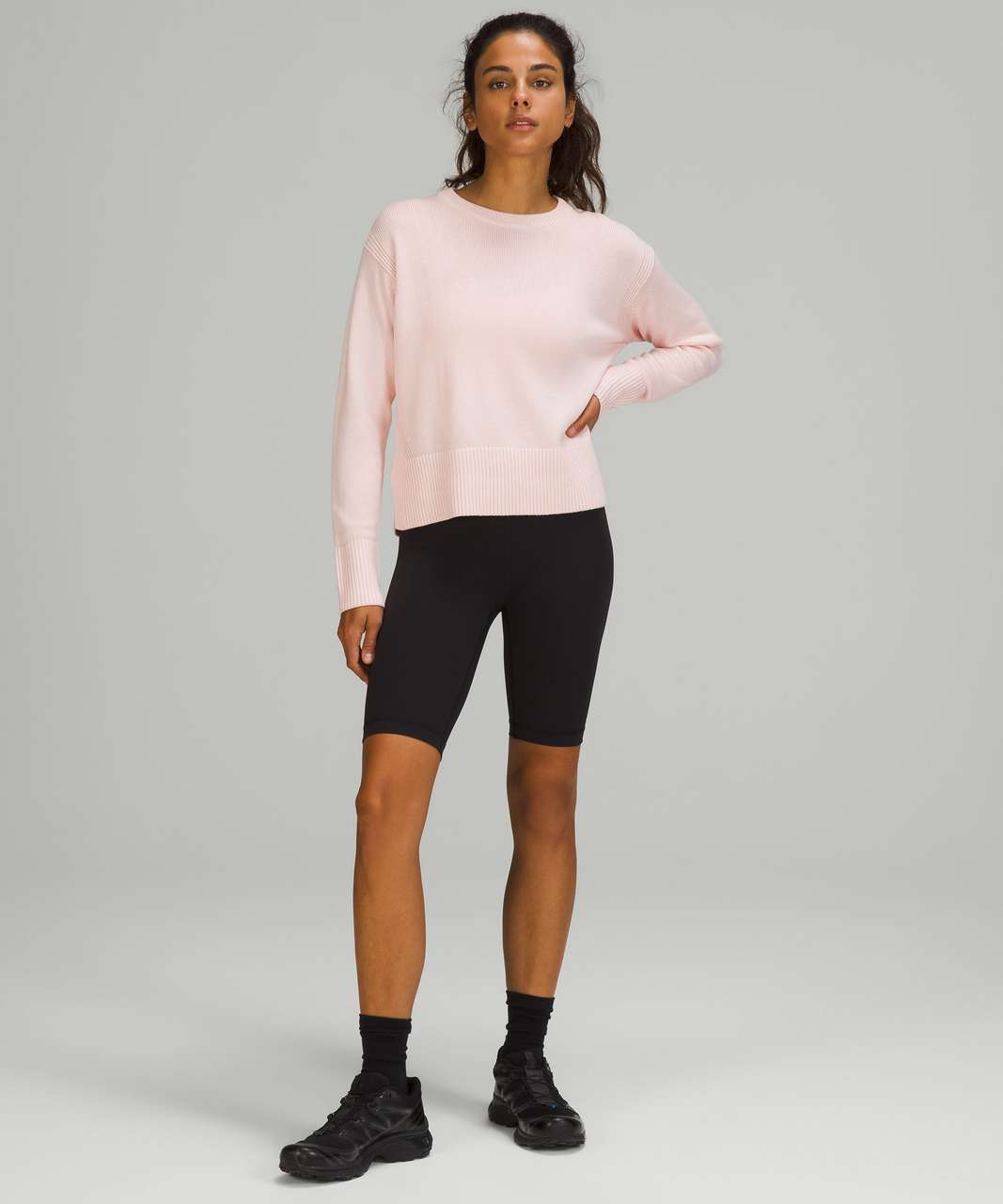 Lululemon Cashlu Boxy Crewneck Sweater - Pink Mist