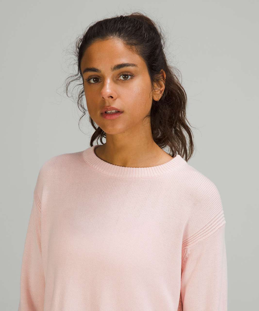 Lululemon Cashlu Boxy Crewneck Sweater - Pink Mist