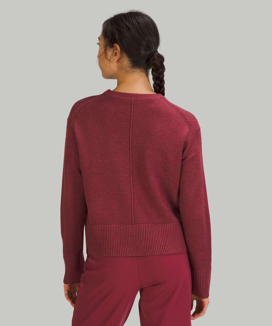 Lululemon Cashlu Boxy Crewneck Sweater - Heathered Mulled Wine