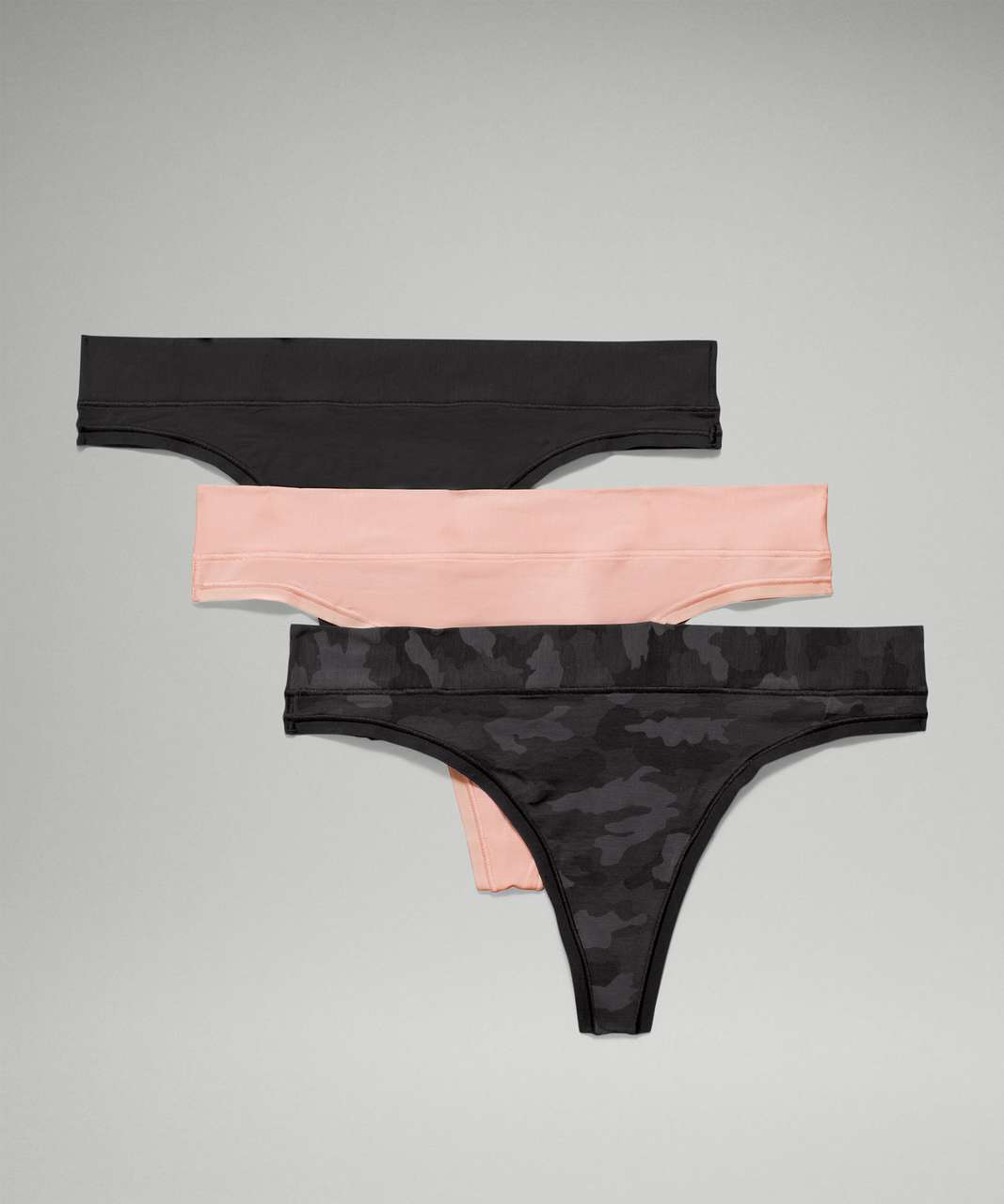 Lululemon UnderEase Mid-Rise Thong Underwear *3 Pack - Velvet Dust / Faded  Zap / Pipe Dream Blue - lulu fanatics