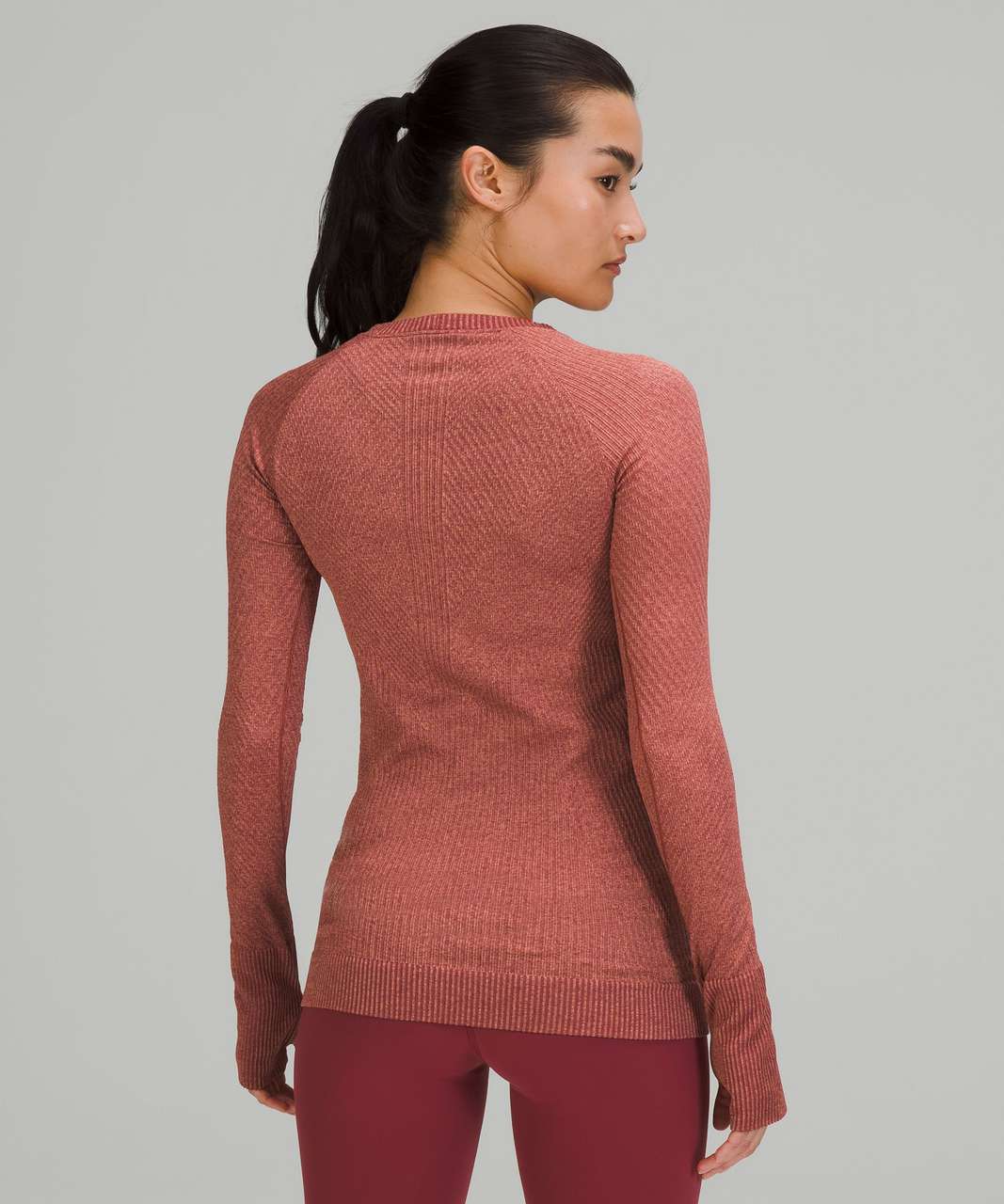 Lululemon Rest Less Pullover - Mulled Wine / Pink Savannah