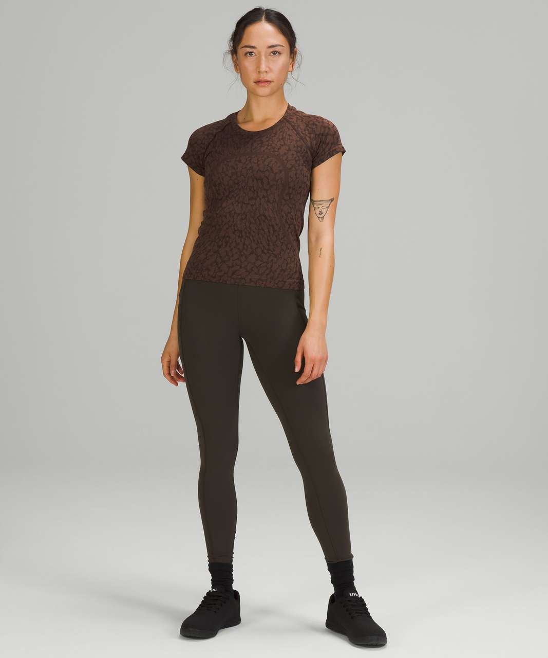 Lululemon Swiftly Tech Short Sleeve Shirt 2.0 *Race Length - Particolour  French Press / Smoky Topaz - lulu fanatics