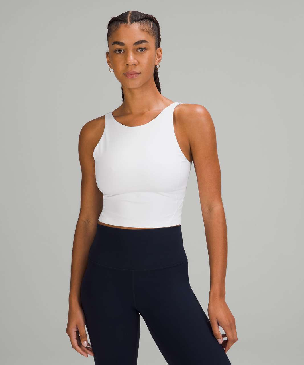 Lululemon Ribbed Nulu High-Neck Yoga Bra - Black - lulu fanatics