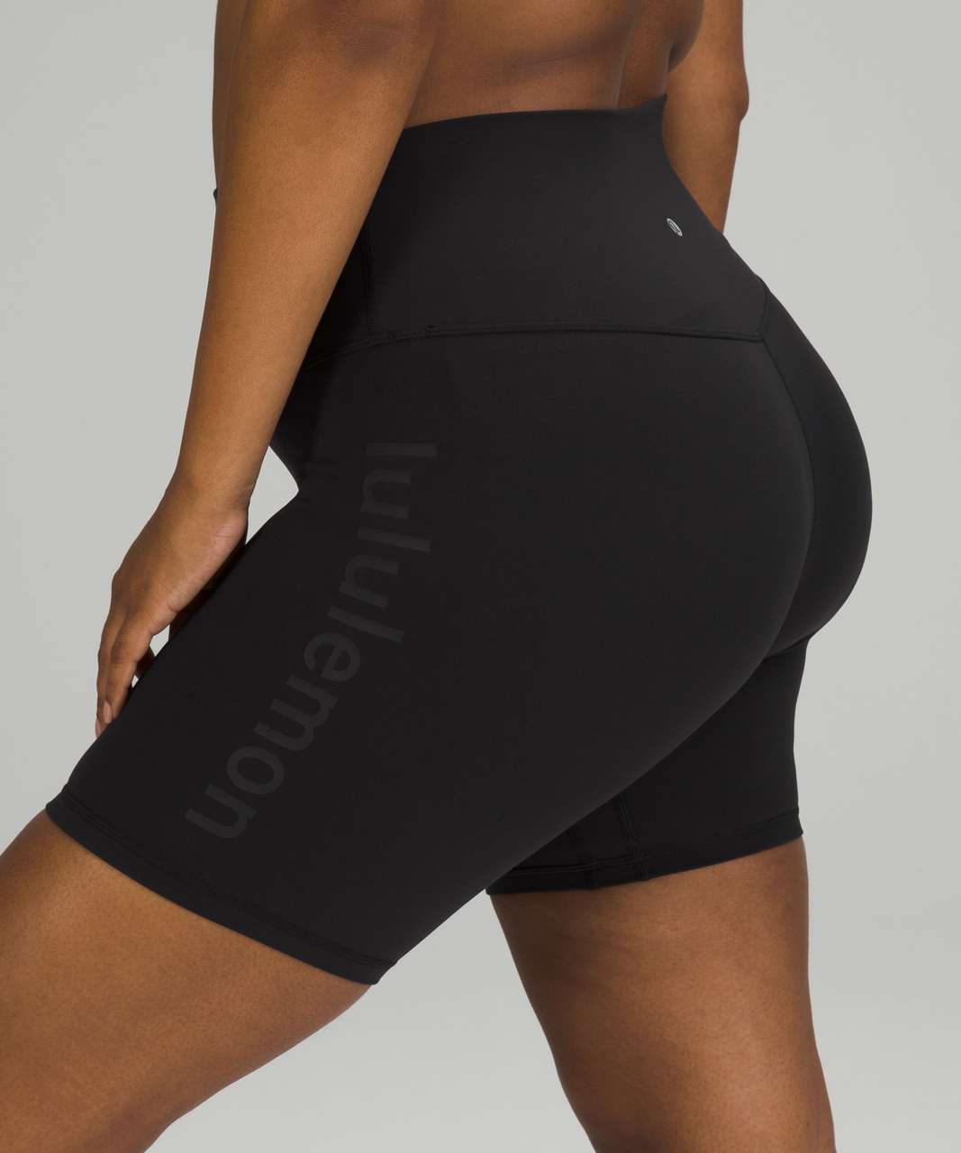 Lululemon Align High-Rise Short 8 *Logo - Black - lulu fanatics