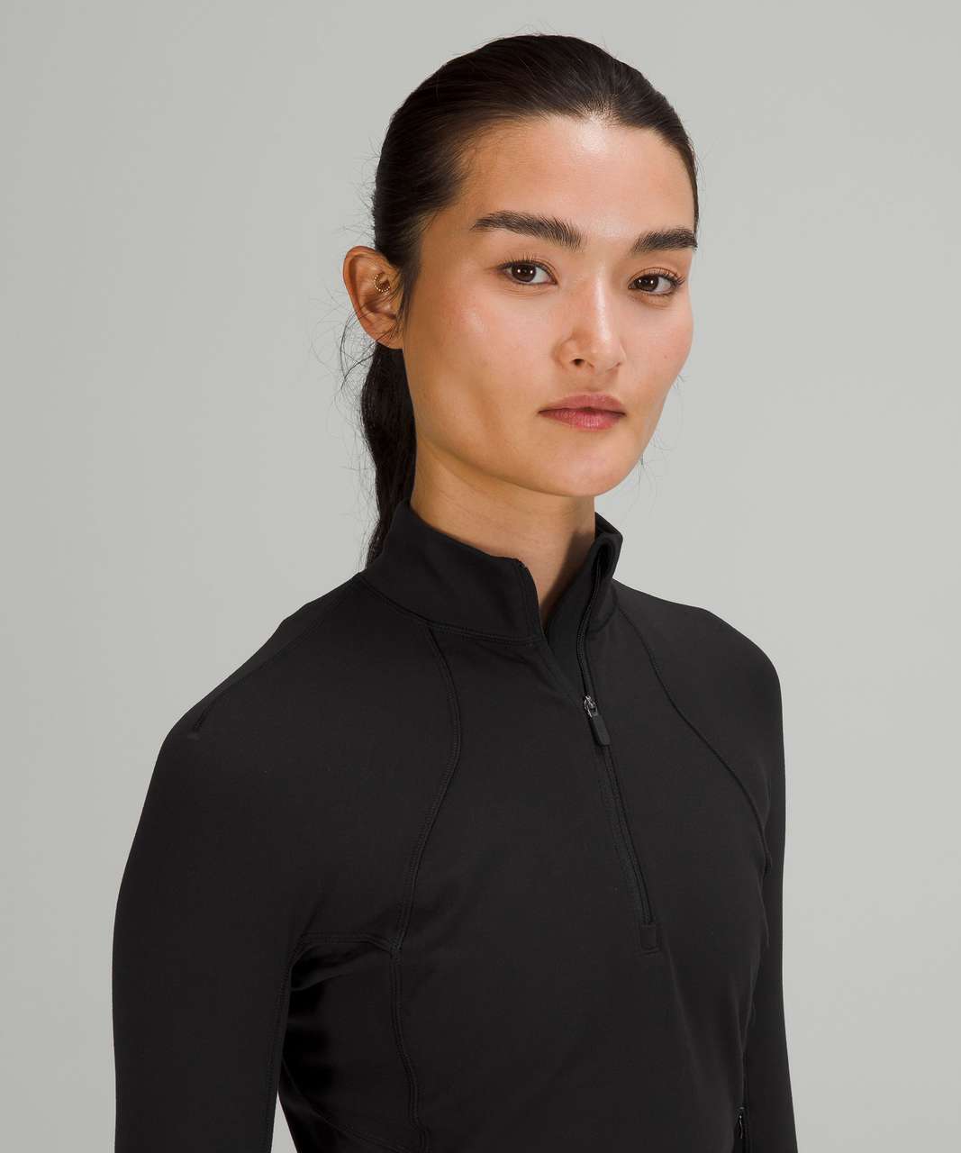 Lululemon Its Rulu Run Half-Zip - Black - lulu fanatics