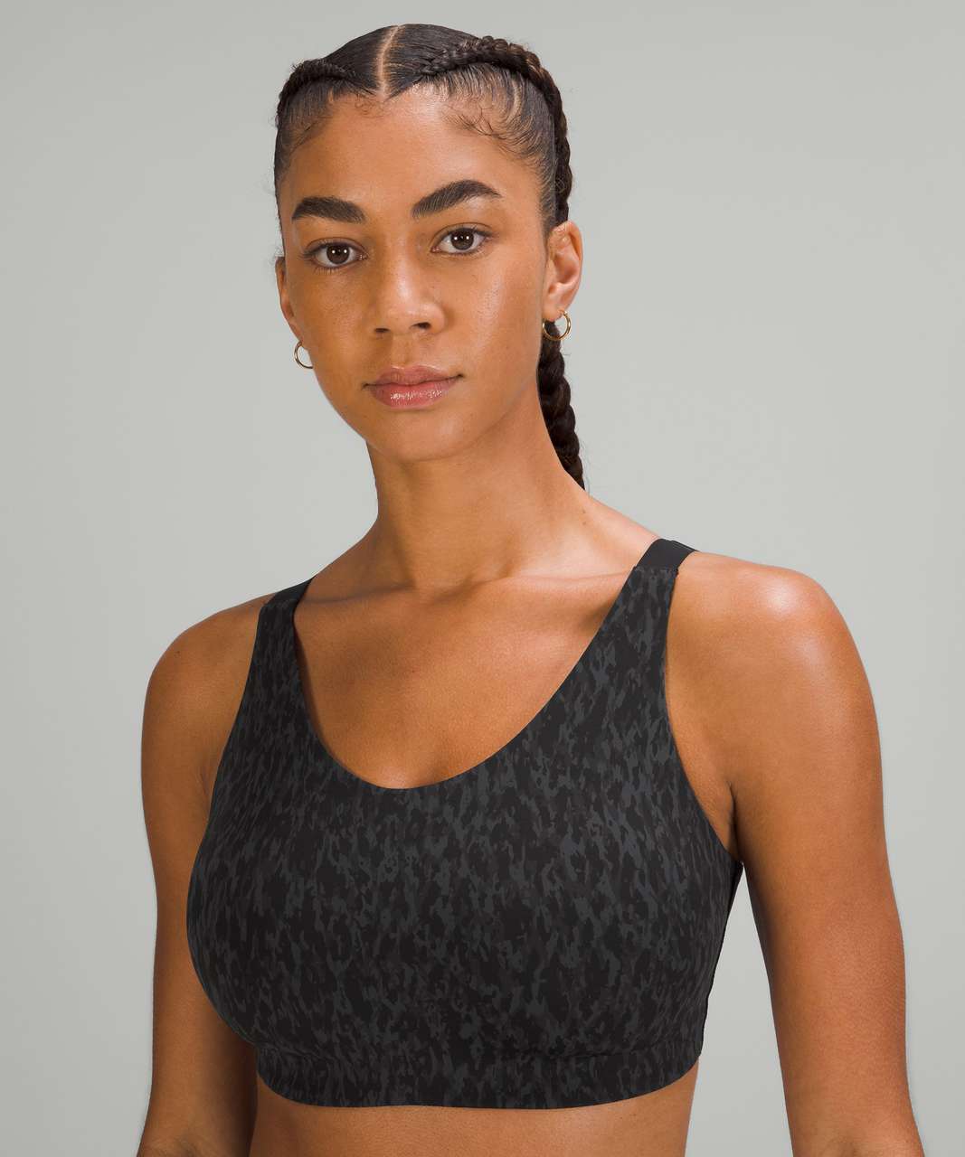 Lululemon In Alignment Straight-Strap Bra *Light Support, C/D Cup - Leopard  Camo Deep Coal Multi - lulu fanatics