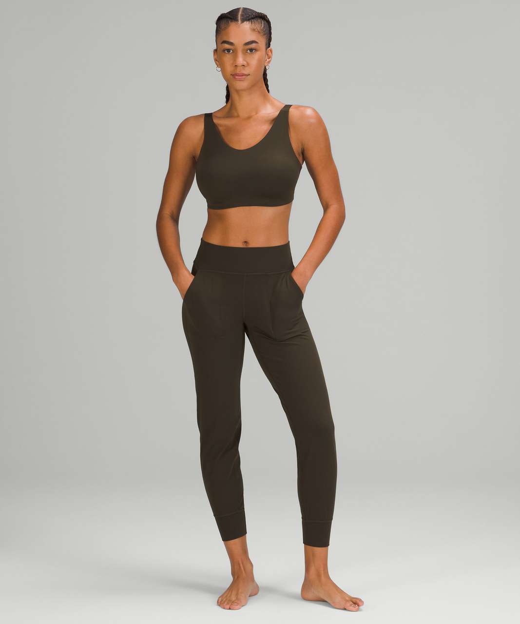 Lululemon Run Times Bra *High Support, B–G Cups - Dark Olive - lulu fanatics