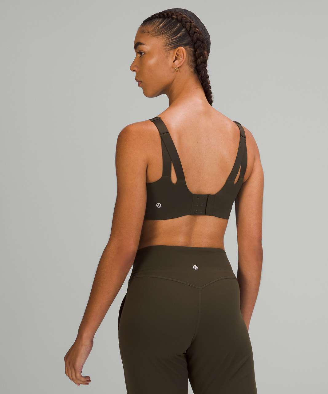 NWT Lululemon In Alignment Racerback Bra Size 4 Black Sports Bra