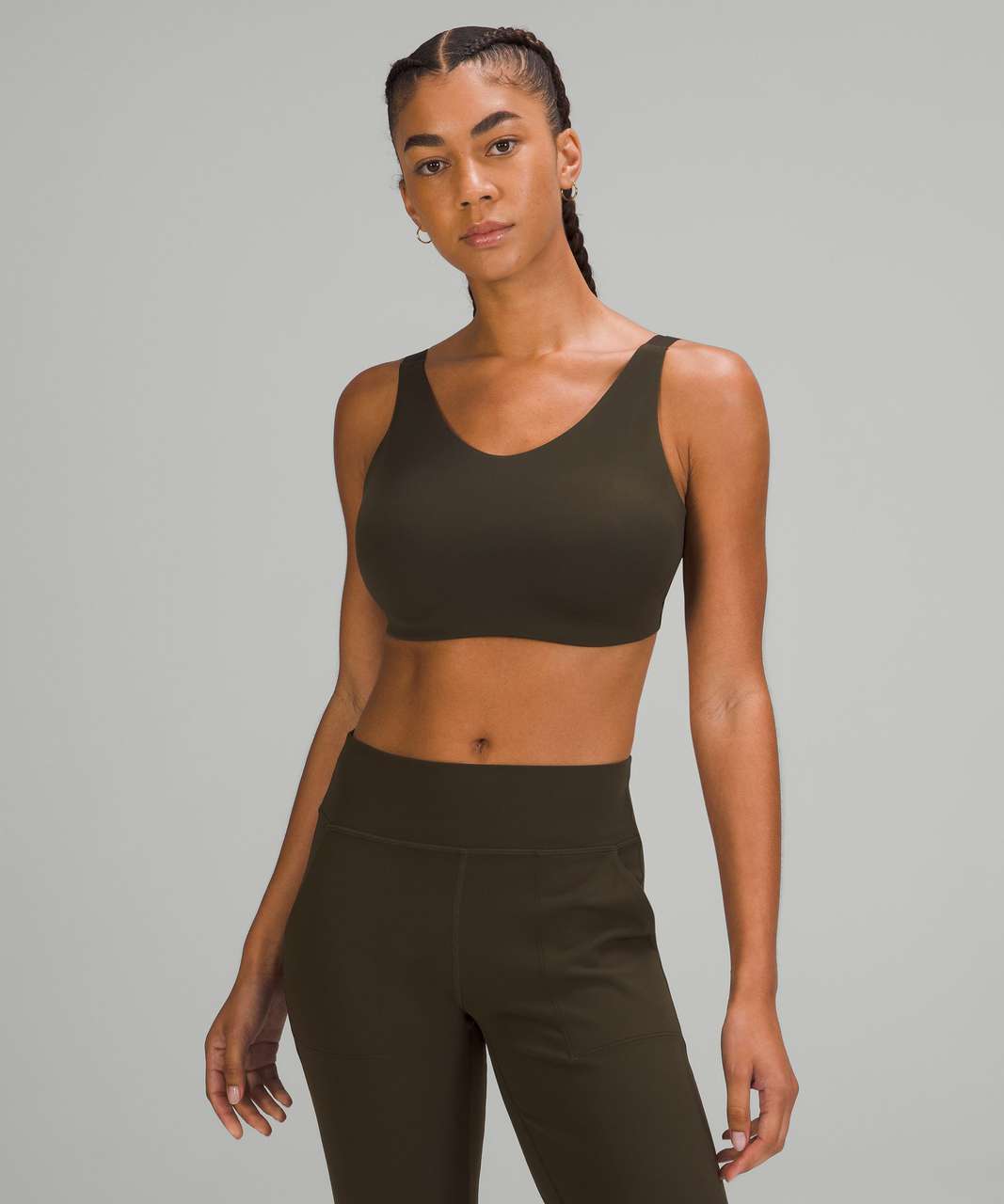 Lululemon In Alignment Bra *Light Support, D–G Cups - Dark Olive