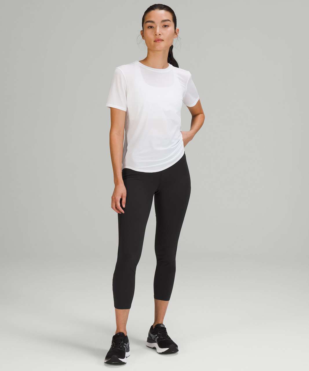 Lululemon Base Pace High-Rise Crop 23 *Brushed Nulux - Black - lulu  fanatics