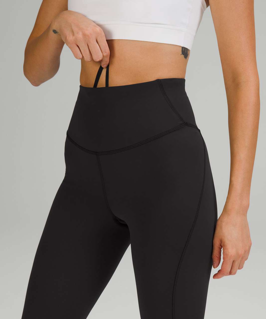 Lululemon Base Pace High-Rise Tight 23 *Ribbed Nulux - Black - lulu  fanatics