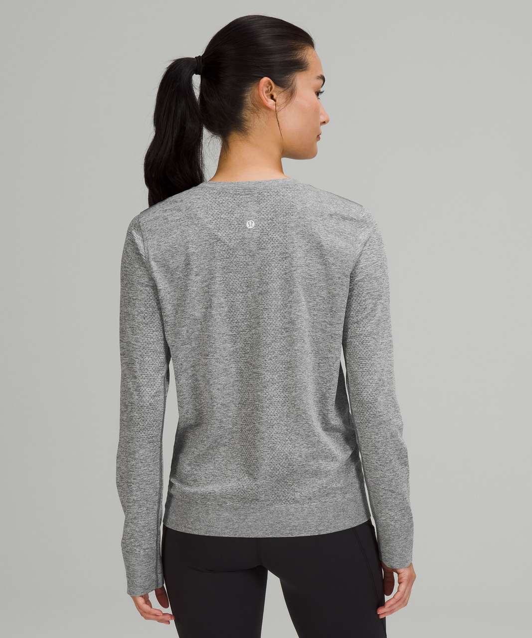 Lululemon Swiftly Relaxed Long Sleeve - Slate / White - lulu fanatics