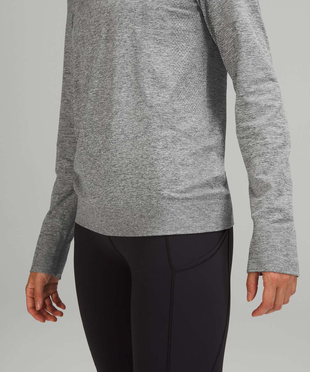 Lululemon Swiftly Relaxed Long Sleeve Shirt 2.0 - Slate / White