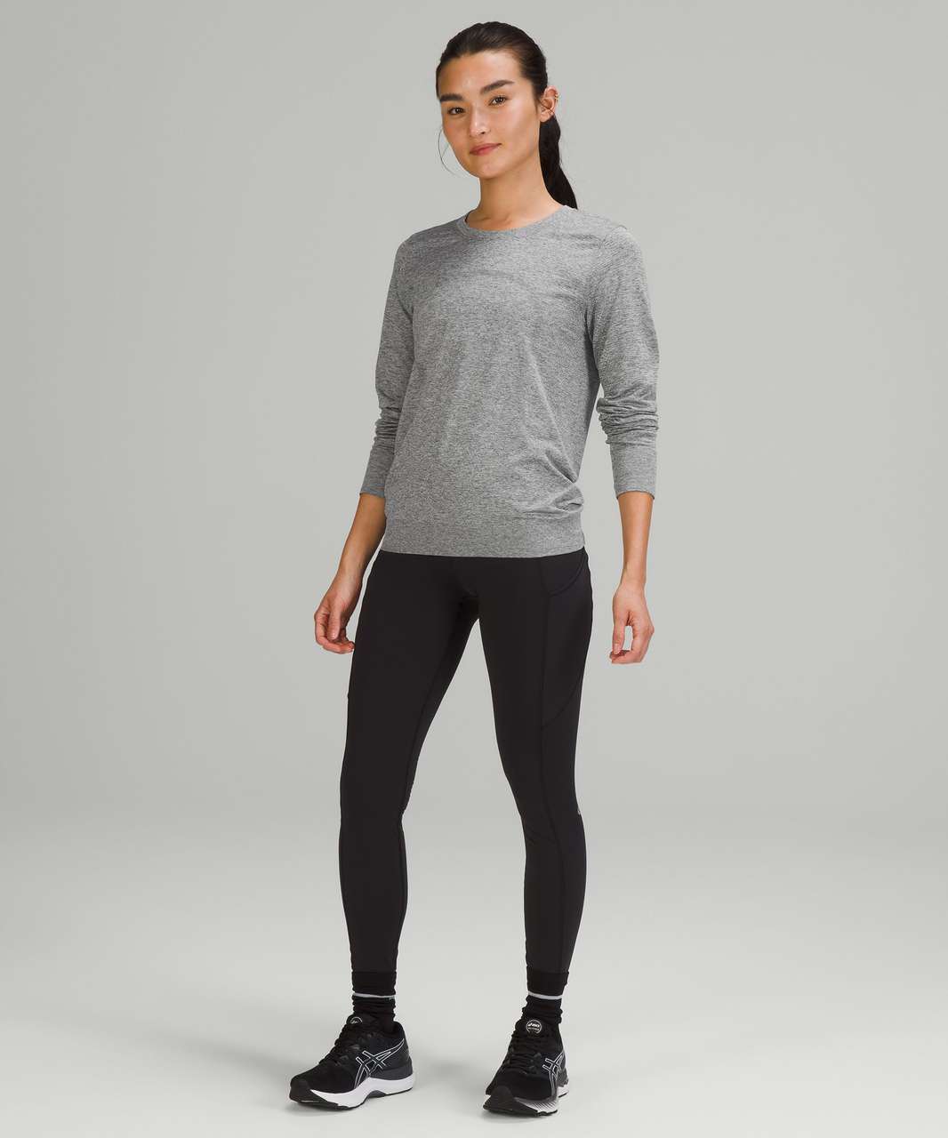 Lululemon Swiftly Relaxed Long Sleeve Shirt 2.0 - Slate / White