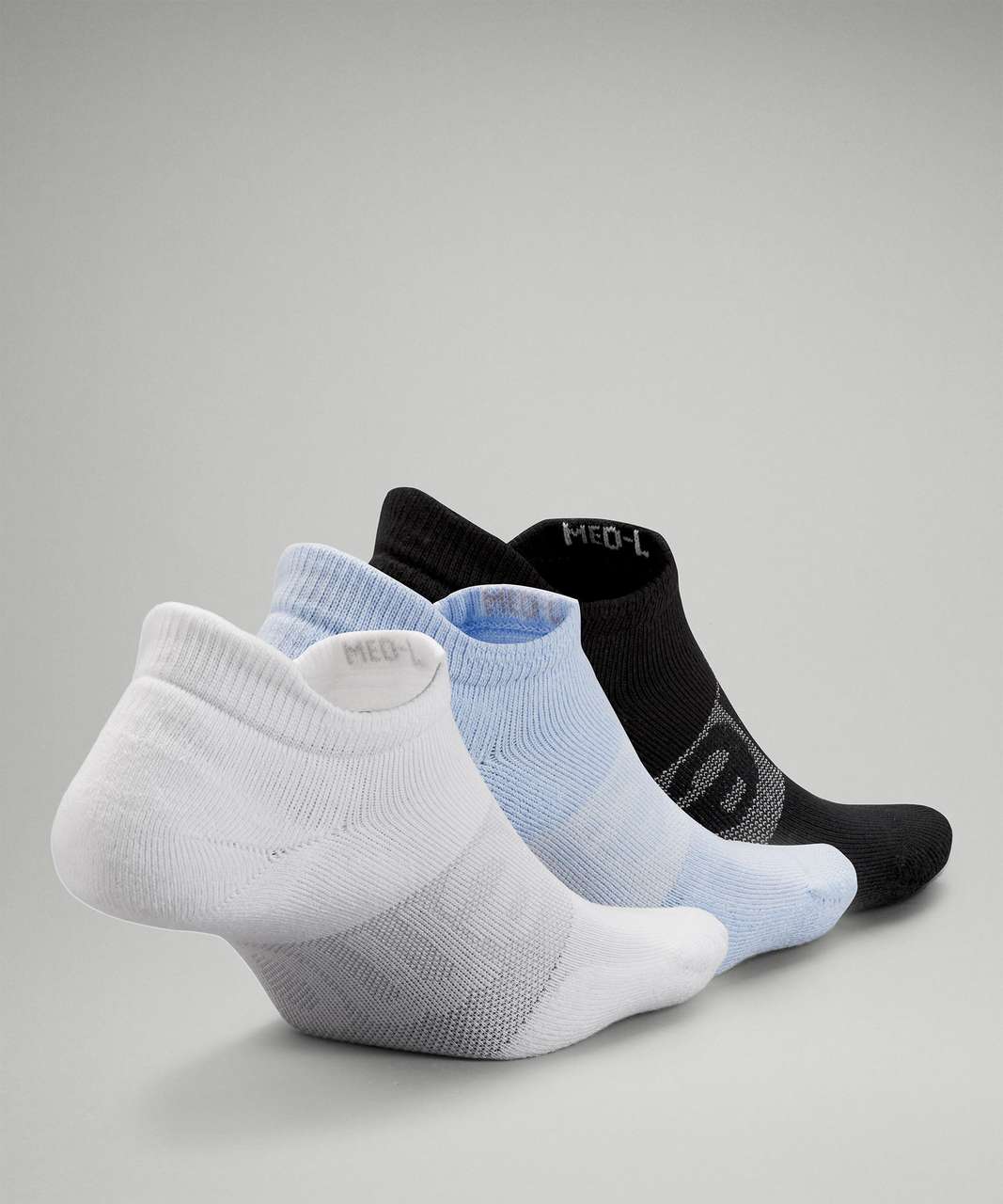 Lululemon Daily Stride Low Ankle Sock *3 Pack - White / Blue Linen / Black