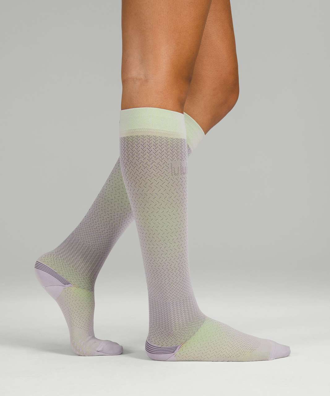 Lululemon MicroPillow Compression Knee High Running Sock *Anti-Stink - Chrome