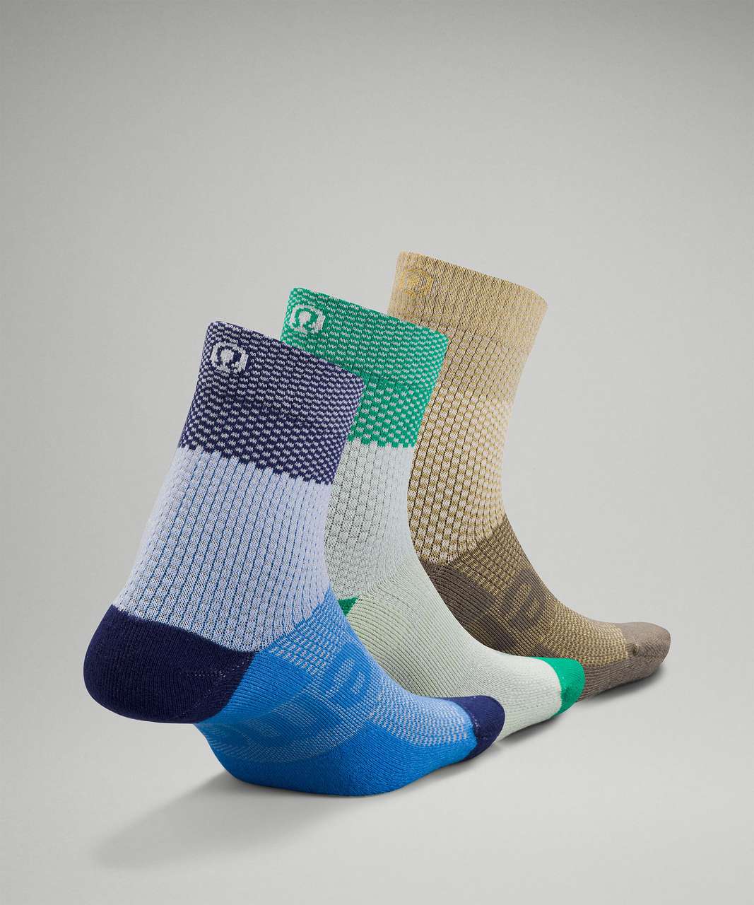 Lululemon Daily Stride Mid Crew Sock *3 Pack - Blue Nile / Arctic Mint / Rover