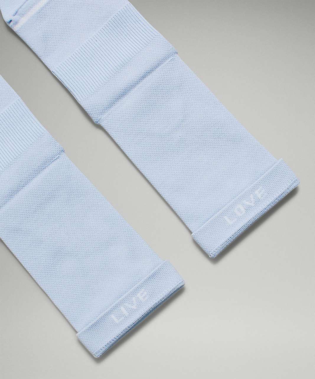 Lululemon Power Stride Crew Sock 2 Pack *Stripe - Blue Linen / Pink Puff