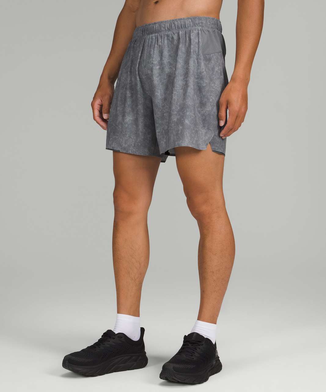 Lululemon Surge Lined Short 6" - Gravel Dust Asphalt Grey Multi