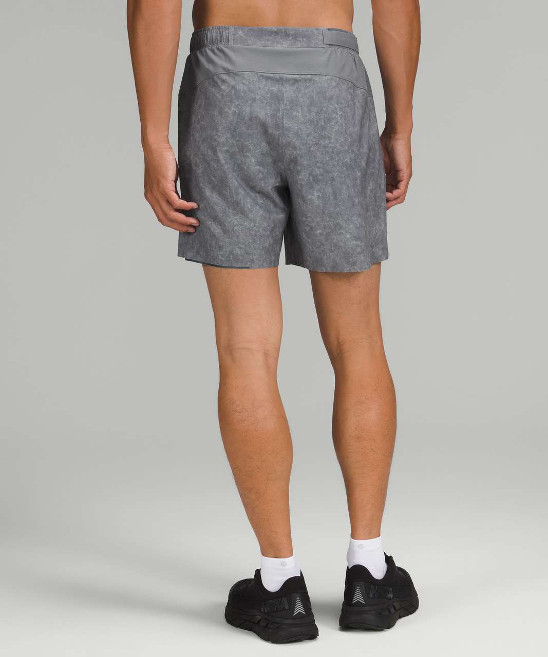 Lululemon Surge Lined Short 6" - Gravel Dust Asphalt Grey Multi