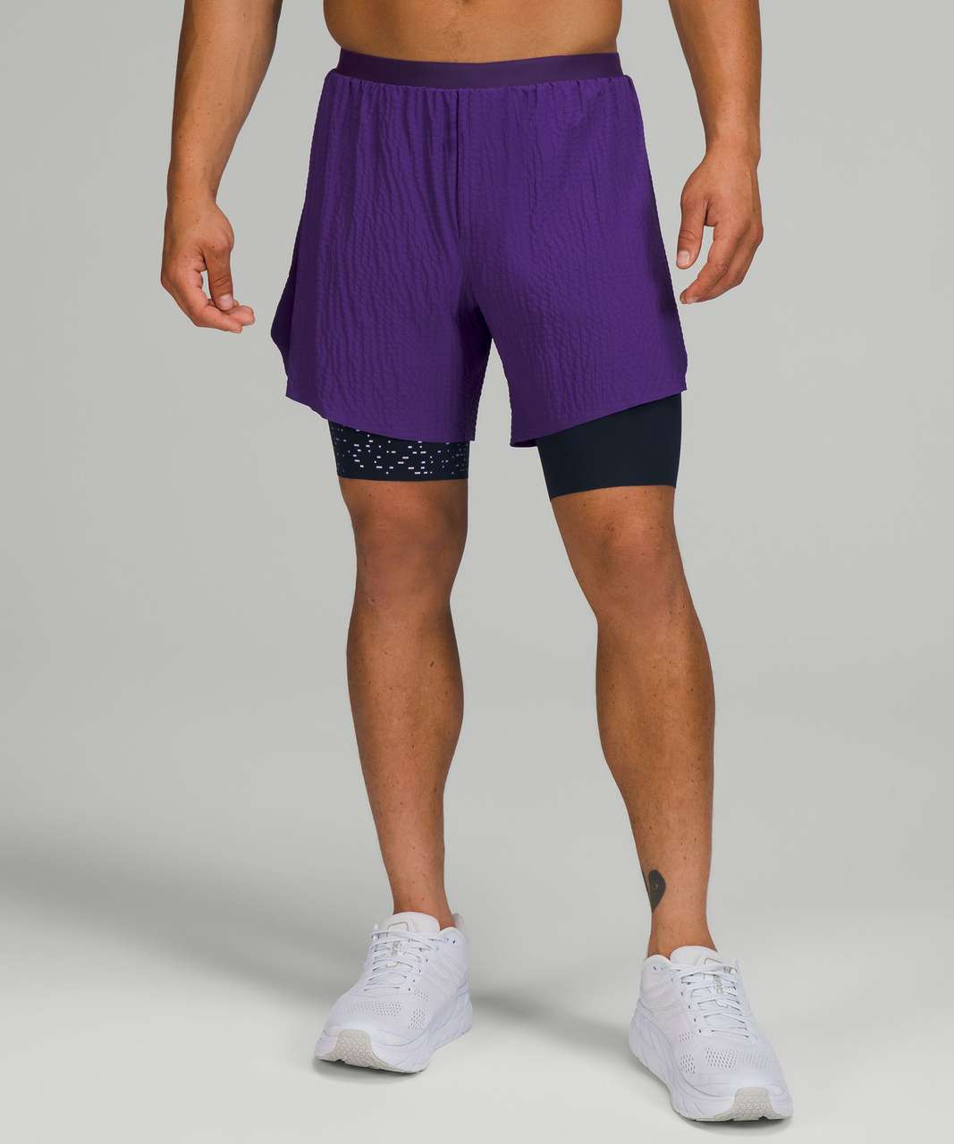 PURPLE + CITRON MONOGRAM SHORTS *online exclusive* – BARRAGÁN