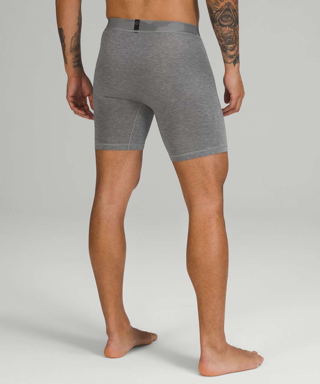 Lululemon Always In Motion Mesh Boxer 7" - Heathered Core Medium Grey