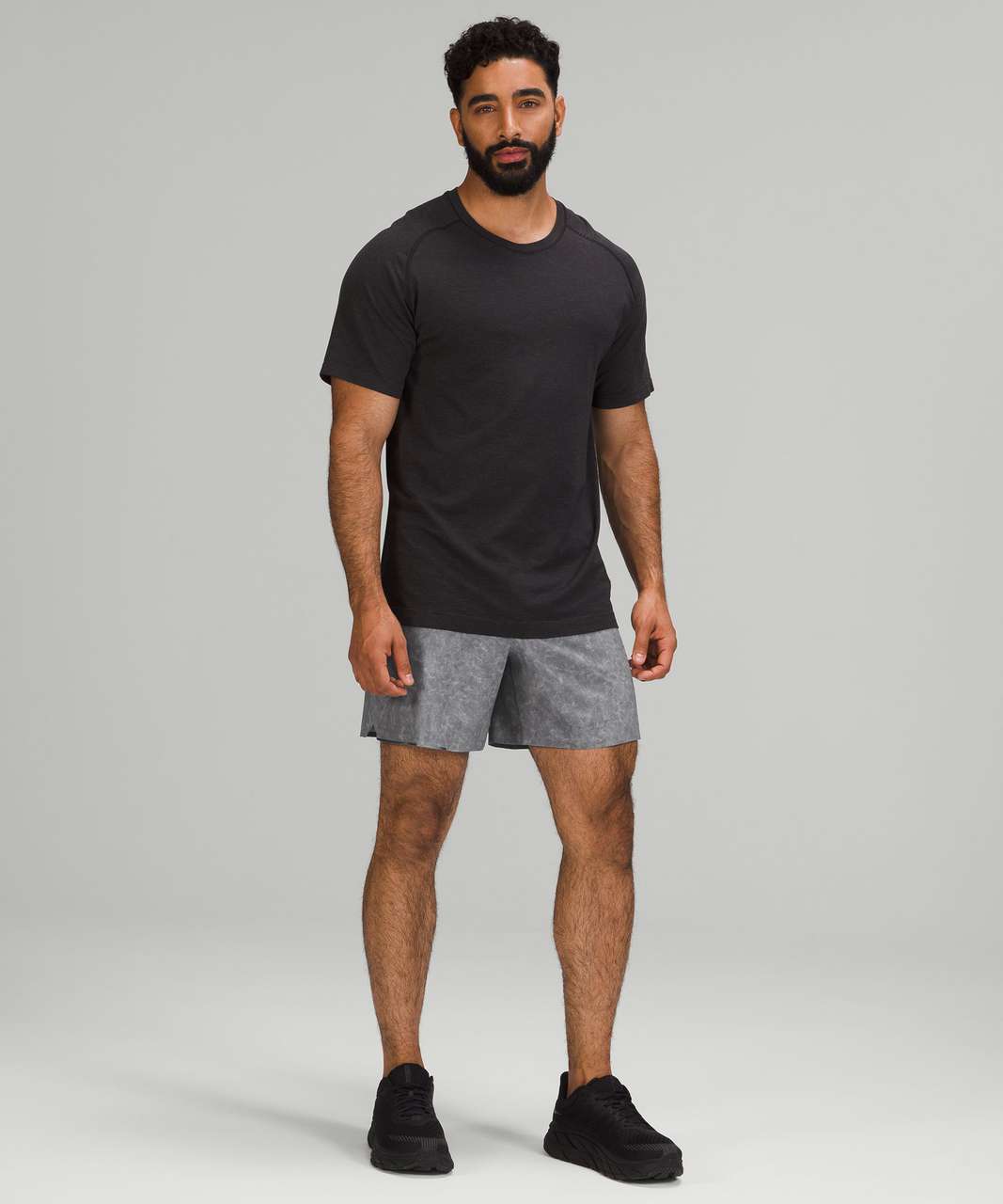 Lululemon Surge Linerless Short 6" - Gravel Dust Asphalt Grey Multi