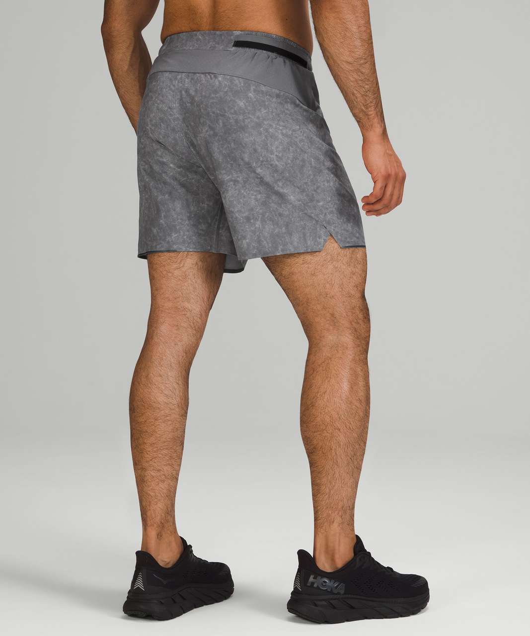 Lululemon Surge Linerless Short 6" - Gravel Dust Asphalt Grey Multi