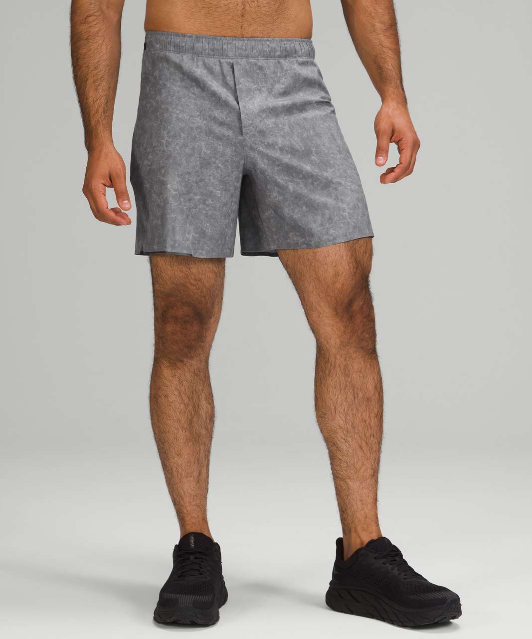 Lululemon Surge Linerless Short 6" - Gravel Dust Asphalt Grey Multi